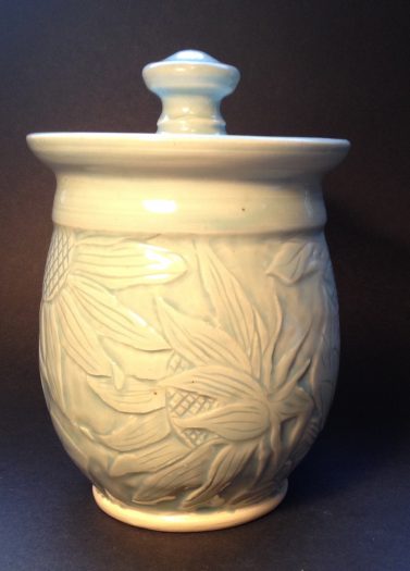 Celadon Cookie Jar