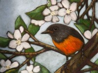 Robin Blossoms | Painting by Lee Rawn